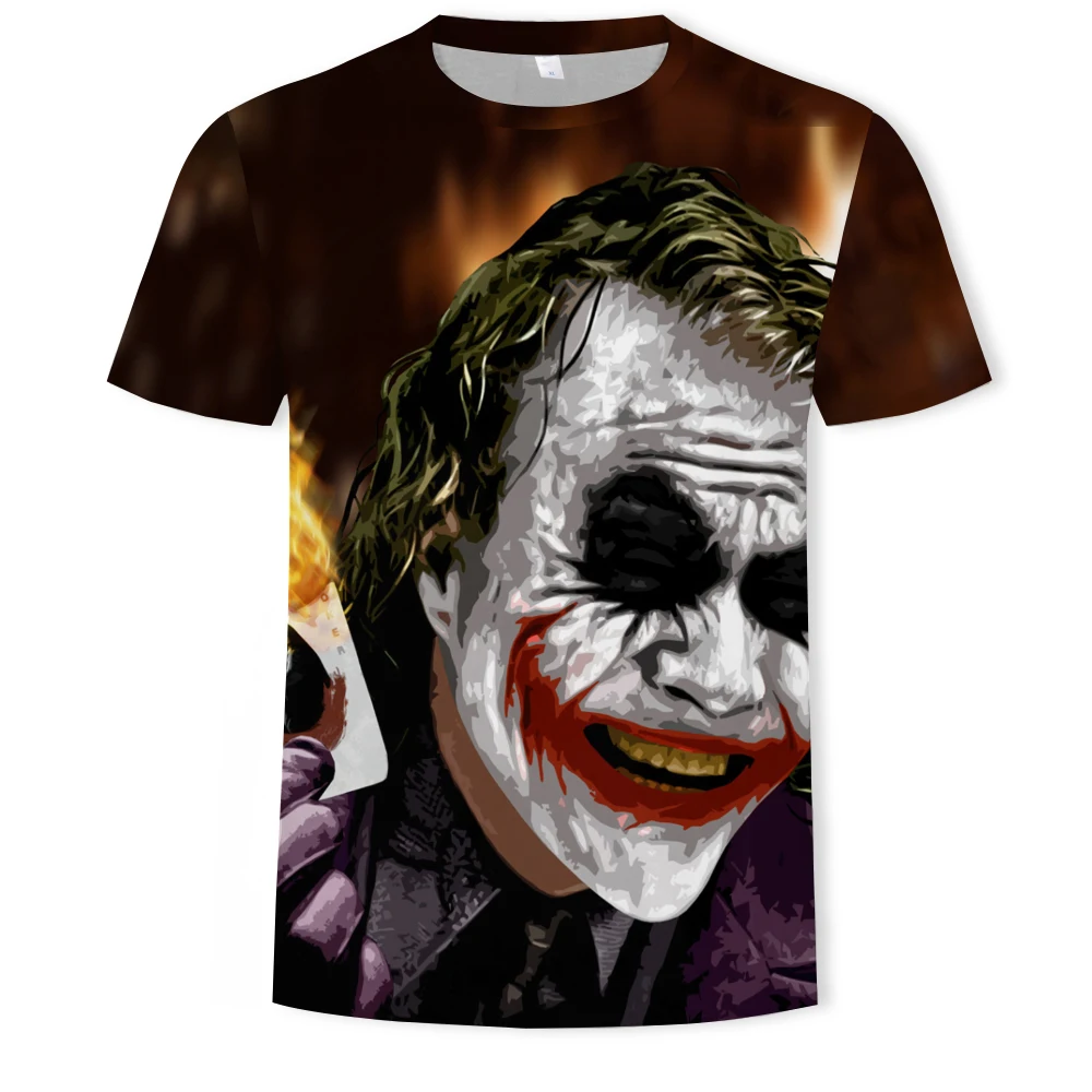 2021 summer new style 3D clown men's short-sleeved T-shirt interesting fashion casual pattern T-shirt men's O-neck loose 
2021 summer new style 3D clown men's short-sleeved T-shirt interesting fashion casual pattern T-shirt men's O-neck loose