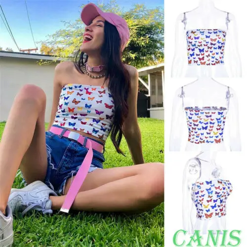 Summer Women Butterfly Print Tube Top Fashion Vest Sexy Strapless Wrap Chest Tube Top Elastic Safety Underwear Tanks
Summer Women Butterfly Print Tube Top Fashion Vest Sexy Strapless Wrap Chest Tube Top Elastic Safety Underwear Tanks