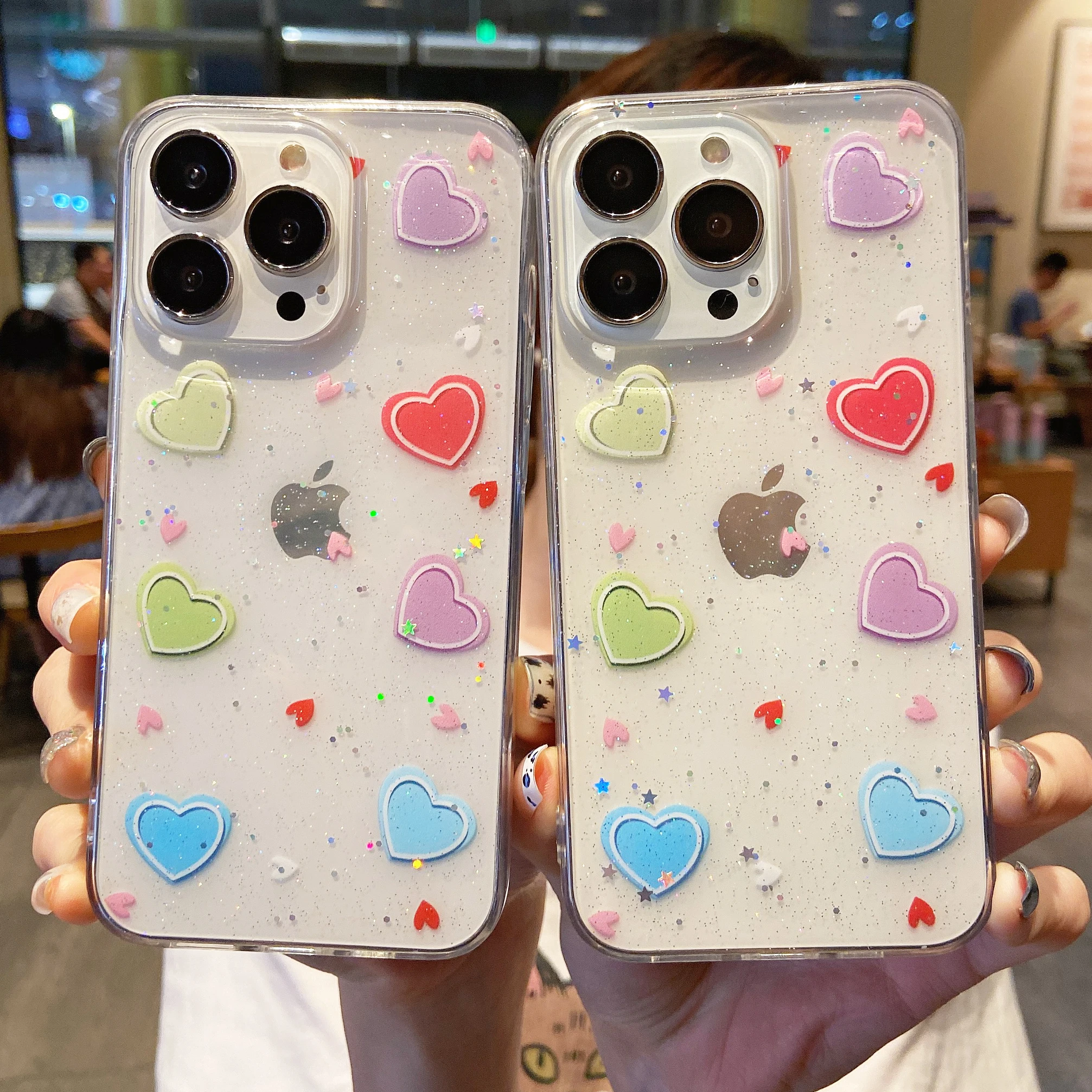 moskado TPU Epoxy Glitter Love Heart Phone Case for iphone 11 13 Pro Max X XS Max XR 7 8 Plus Dust-proof Mobile Phone Soft Shell
moskado TPU Epoxy Glitter Love Heart Phone Case for iphone 11 13 Pro Max X XS Max XR 7 8 Plus Dust-proof Mobile Phone Soft Shell