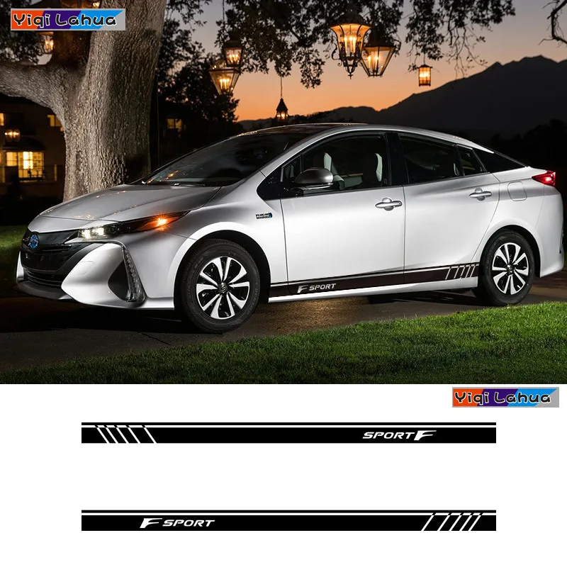 2 PCS Car Vinyl Decal Side Skirt Stripes Stickers Graphics F Sport Styling For Toyota Camry Avalon Yaris Prius Verso Corolla | Автомобили