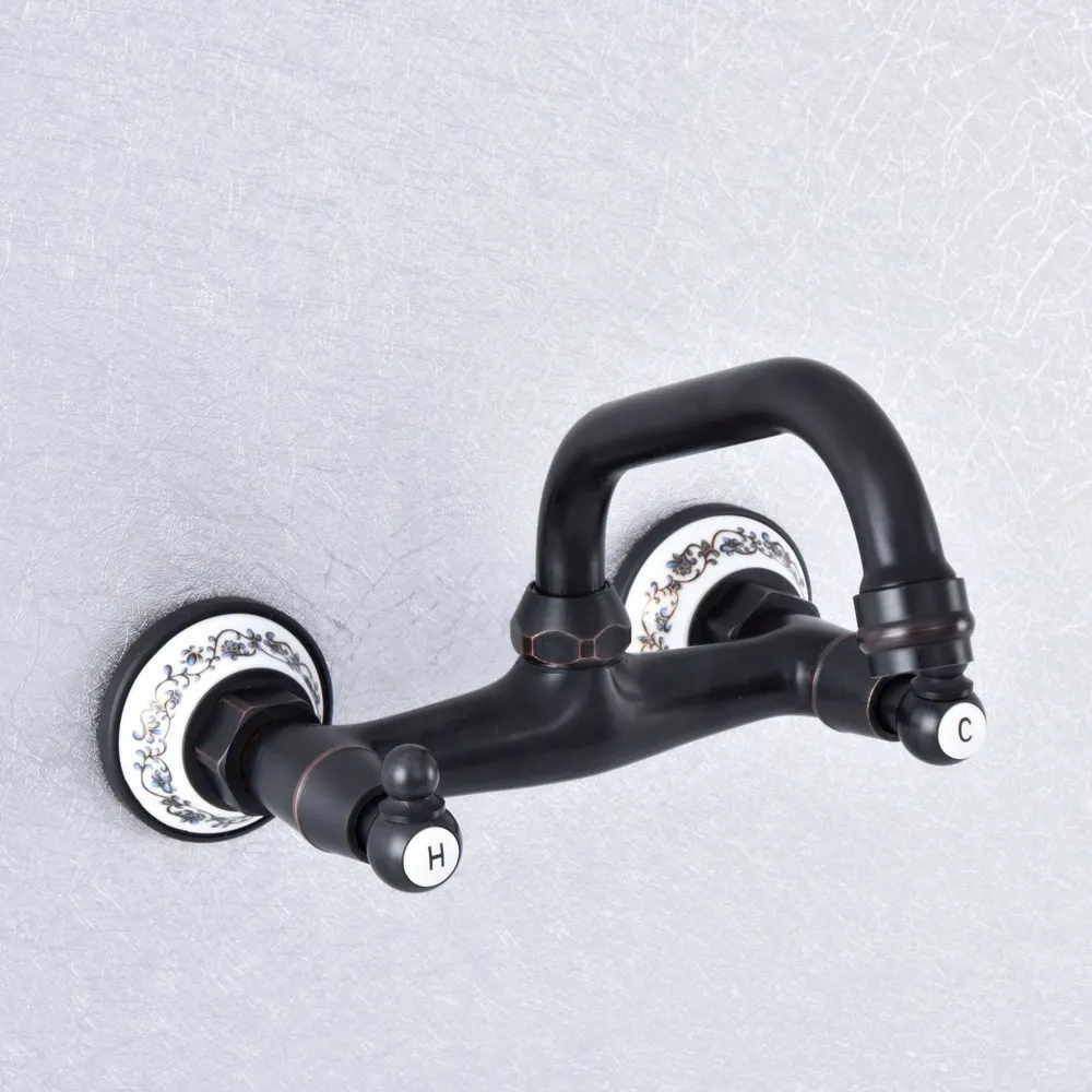Oil Rubbed Brass 2 Handle Ceramic Base Two Hole Wall Mount Kitchen Bathroom Basin Faucet Sink Mixer Tap Swivel Spout 360' dsf730
Oil Rubbed Brass 2 Handle Ceramic Base Two Hole Wall Mount Kitchen Bathroom Basin Faucet Sink Mixer Tap Swivel Spout 360' dsf730