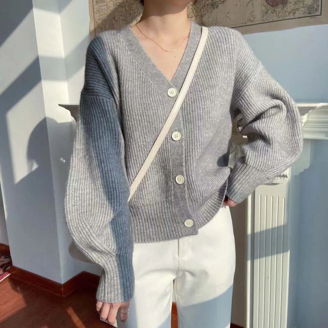 Women 2021 Fashion Solid Cropped Knitted Cardigan Puff Sleeve Sweater Vintage Long Sleeve Female Outerwear Chic Tops
Women 2021 Fashion Solid Cropped Knitted Cardigan Puff Sleeve Sweater Vintage Long Sleeve Female Outerwear Chic Tops