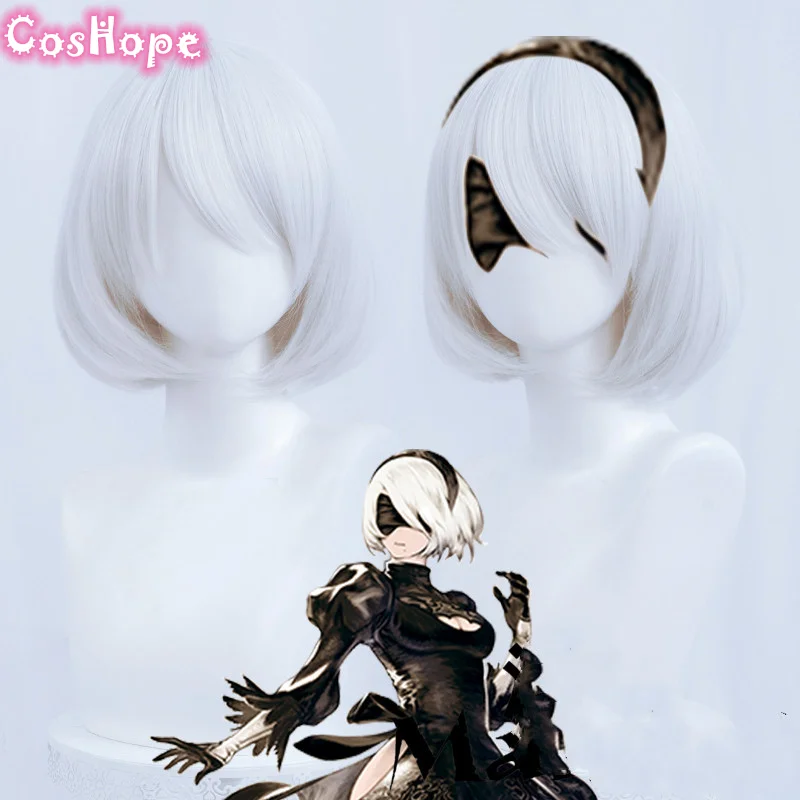 2b Cosplay Nier Automata Косплей YoRha 2b 30 см парик Рождественский серебристый белый парик косплей аниме парик термостойкие синтетические парики
2b Cosplay Nier Automata Косплей YoRha 2b 30 см парик Рождественский серебристый белый парик косплей аниме парик термостойкие синтетические парики
