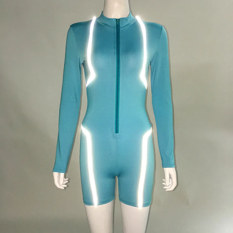 Women's Long Sleeve Jumpsuit Solid Color Summer Casual Sexy Reflective Stripe Stitching Zippered Playsuit Solid Color
Women's Long Sleeve Jumpsuit Solid Color Summer Casual Sexy Reflective Stripe Stitching Zippered Playsuit Solid Color