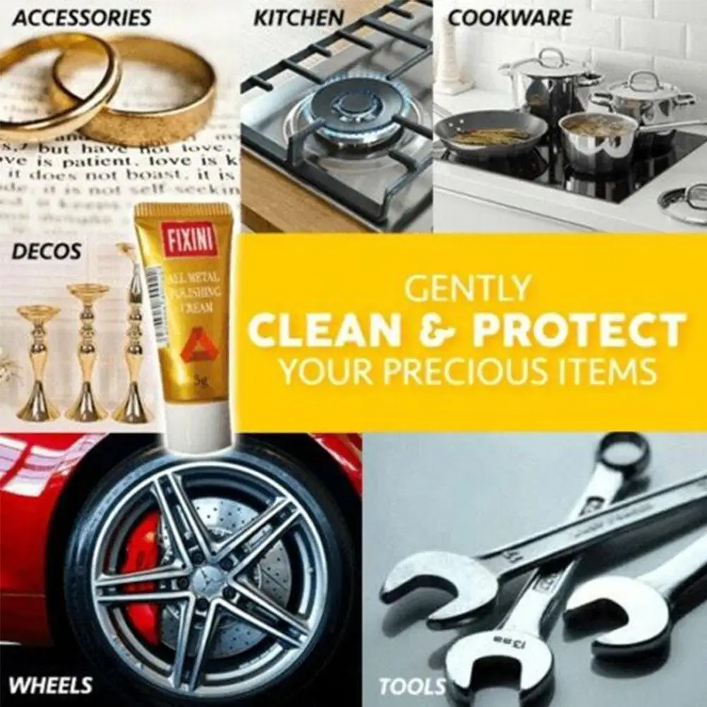 FIXINI All Metal Polish Cream Rust Remover Steel Ceramic Cleaner All-Purpose Polishing Watch A5F8 | Дом и сад