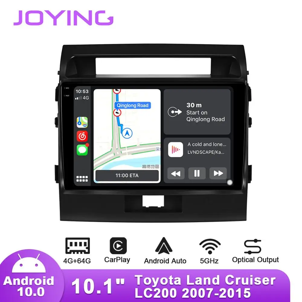 Автомобильный радиоприемник Joying 10 1 дюймов Android для Toyota Land Cruiser Prado LC200 2007 2015 GPS SPDIF