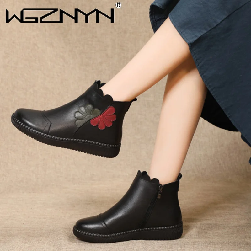NEW Women Flat Platform Shoes Autumn Winter Shoes Genuine PU Leather Ankle Boots for Women Footwear Soft Vintage Ladies Booties
NEW Women Flat Platform Shoes Autumn Winter Shoes Genuine PU Leather Ankle Boots for Women Footwear Soft Vintage Ladies Booties