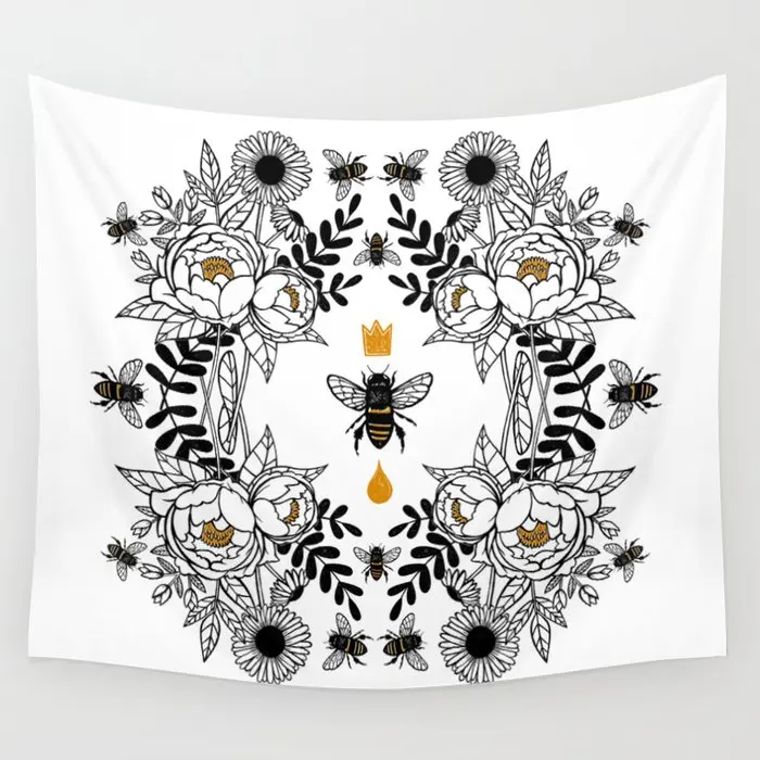 Queen Bee Tapestry Wall Hanging Boho Decor Cloth Tapestries Psychedelic Hippie Tapestry Mandala Wall Carpet
Queen Bee Tapestry Wall Hanging Boho Decor Cloth Tapestries Psychedelic Hippie Tapestry Mandala Wall Carpet
