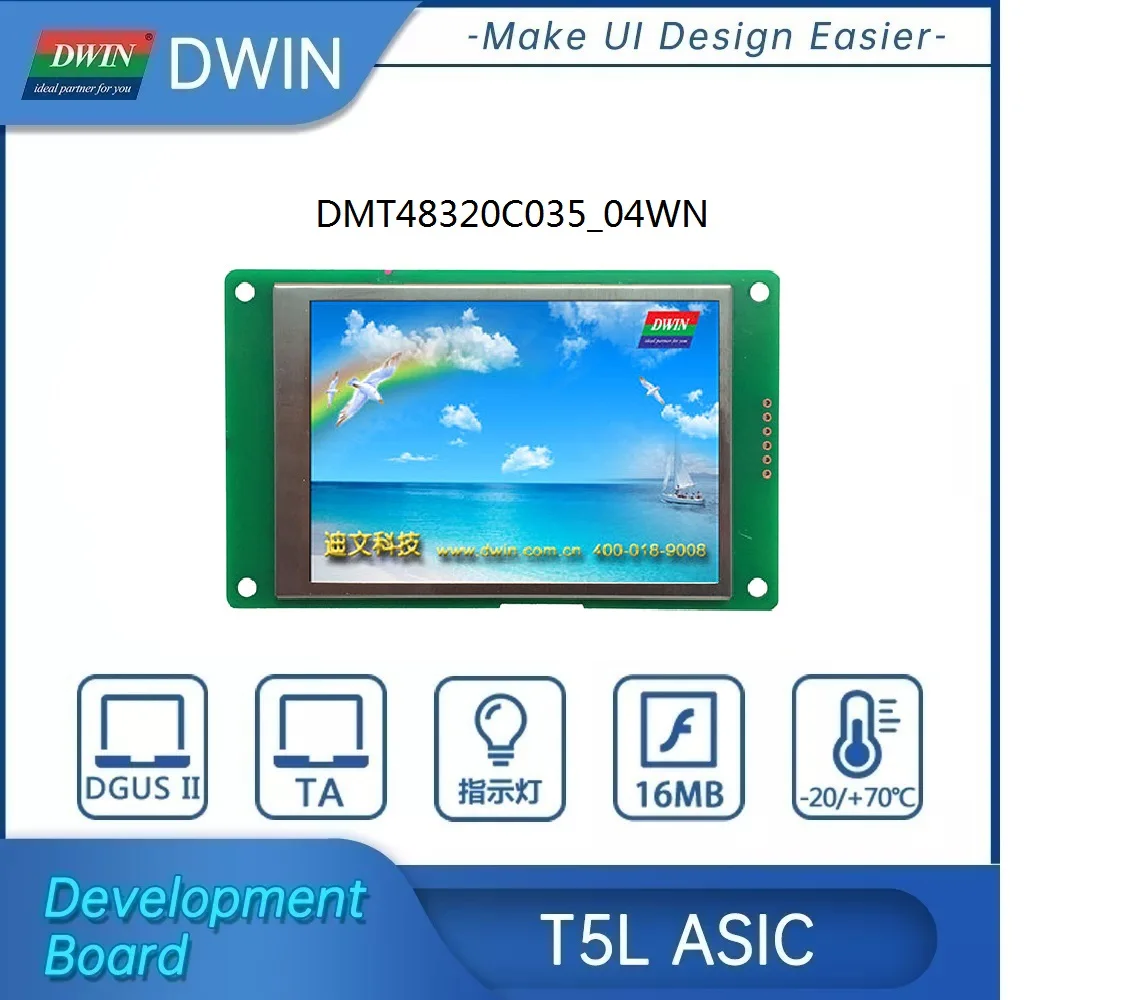 ЖК-модуль DWIN TFT, 3,5 дюйма, разрешение 480*320, стандартное соединение с Arduino PLC Esp32 dmt48320c035 _ 04wn
ЖК-модуль DWIN TFT, 3,5 дюйма, разрешение 480*320, стандартное соединение с Arduino PLC Esp32 dmt48320c035 _ 04wn