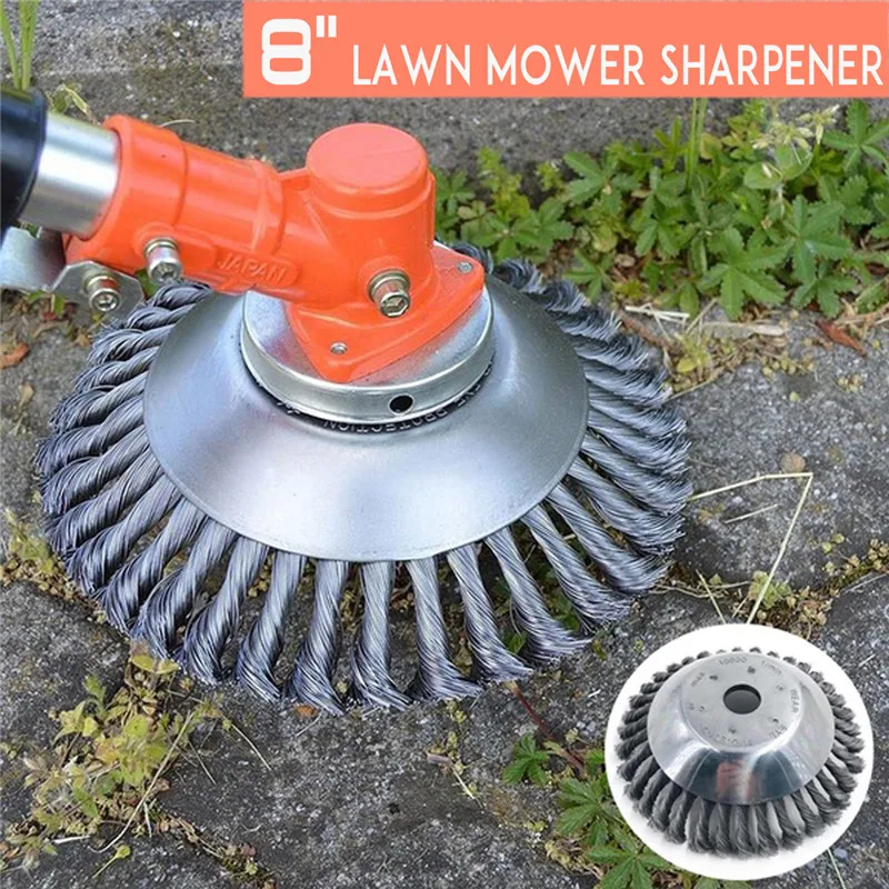 8 inch Steel Trimmer Head Garden Weed Steel Wire Brush Break-proof Rounded Edge Weed Trimmer Head For Power Lawn Mower Grass
8 inch Steel Trimmer Head Garden Weed Steel Wire Brush Break-proof Rounded Edge Weed Trimmer Head For Power Lawn Mower Grass