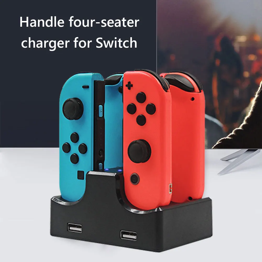 

Charging Dock Station 4 Charger Cradle for Nintendo Switch Joy Con Game Controllers Handles Charging Stand Dock Holder Dropship