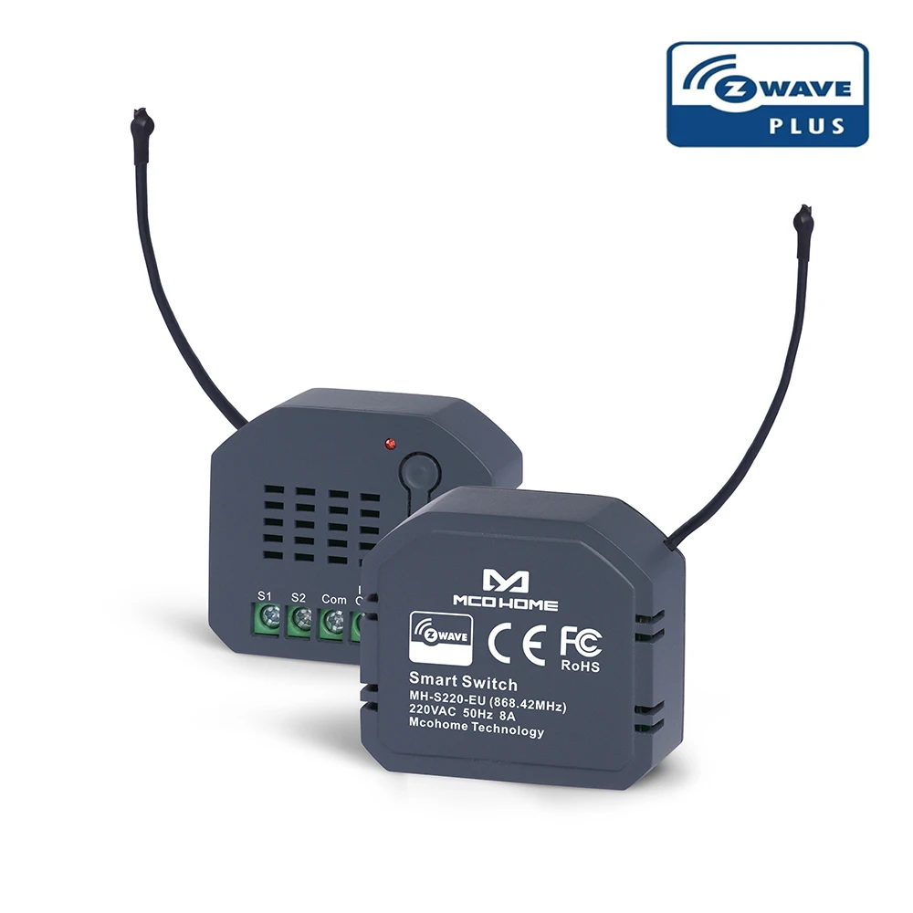 Z Wave Plus EU868.42MHz в настенный выключатель питания модуль один релейный выход кнопка
