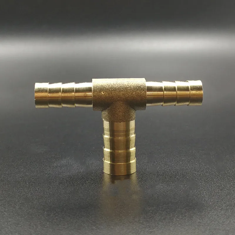 

Hose Barb Tail Tee 3 Ways Reducing Brass Pipe Fitting Splitter Coupler 4/6/8/10/12/14/16/19mm Adapter Connector Water Gas Oil