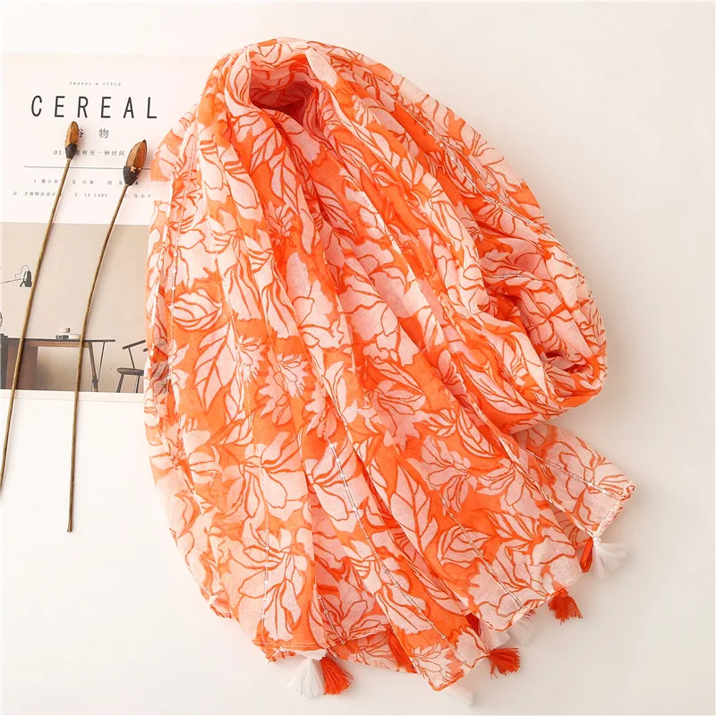 Women Fashion Lovely Orange Floral Tassel Viscose Shawl Scarf Lady Luxury Brand Wrap Pashminas Stole 2021 Hijab Scarves Casual
Women Fashion Lovely Orange Floral Tassel Viscose Shawl Scarf Lady Luxury Brand Wrap Pashminas Stole 2021 Hijab Scarves Casual