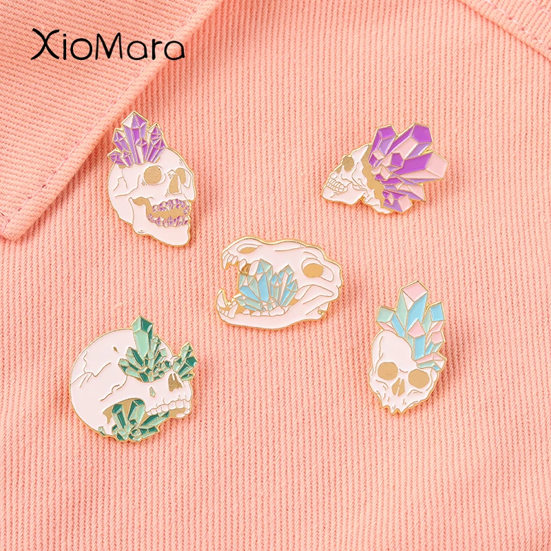 Crystal Skull Enamel Pins Colorful Crystal Column Punk Hip Hop Style Denim Lapel Pin Badge Jewelry Accessories Gift For Women
Crystal Skull Enamel Pins Colorful Crystal Column Punk Hip Hop Style Denim Lapel Pin Badge Jewelry Accessories Gift For Women