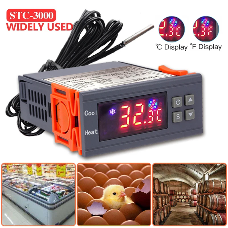 Новинка, цифровой регулятор температуры STC-3000 110-220 В, термостат с датчиком зонда для аквакультуры
Новинка, цифровой регулятор температуры STC-3000 110-220 В, термостат с датчиком зонда для аквакультуры