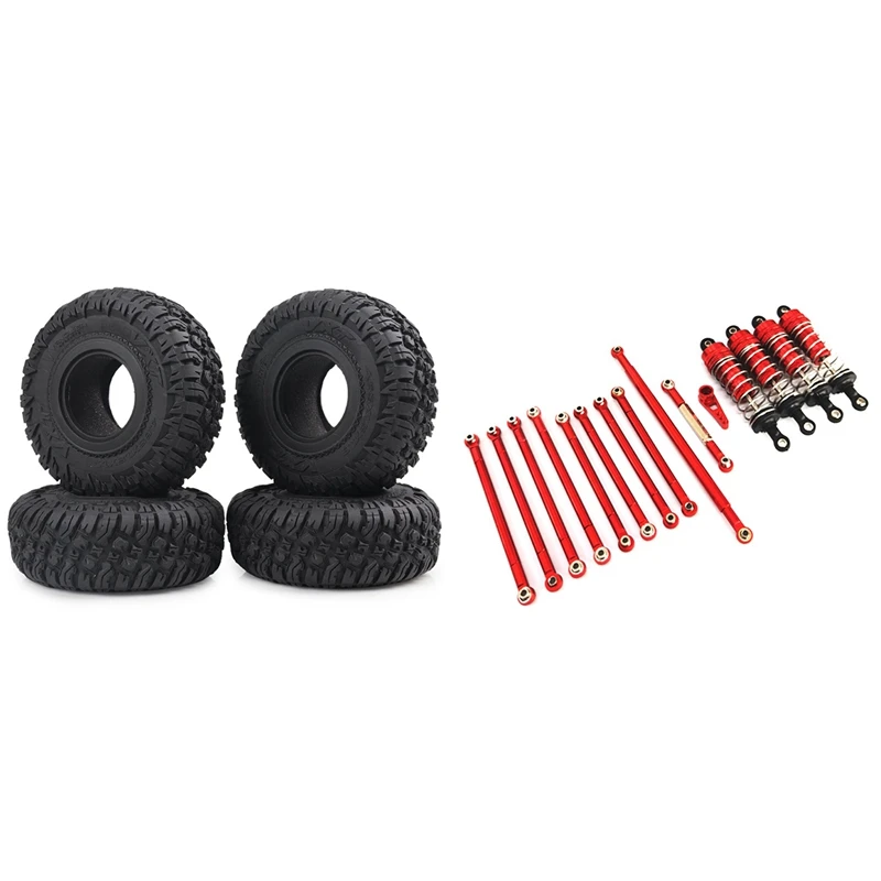 4PCS 1.9Inch Rocks Wheel Tires with 12.3Inch Wheelbase Assembled Frame Chassis for 1/10 RC Crawler Car SCX10 SCX10 II
4PCS 1.9Inch Rocks Wheel Tires with 12.3Inch Wheelbase Assembled Frame Chassis for 1/10 RC Crawler Car SCX10 SCX10 II