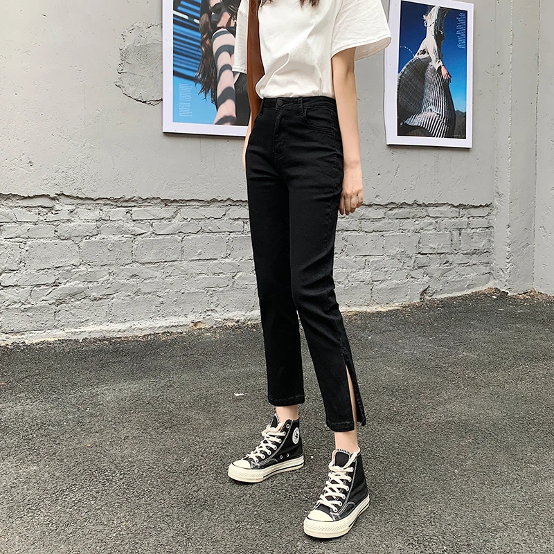 Jeans Women's New Korean Fashion Loose Cropped Trousers Slim High Waist Retro Street 2020 Mom Zipper Pocket Women Pants
Jeans Women's New Korean Fashion Loose Cropped Trousers Slim High Waist Retro Street 2020 Mom Zipper Pocket Women Pants