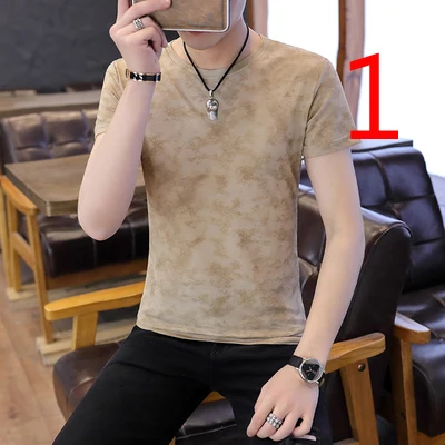 

Summer new short-sleeved t-shirt male Korean version of the self-cultivation trend youth thin section cotton casual handsome gas