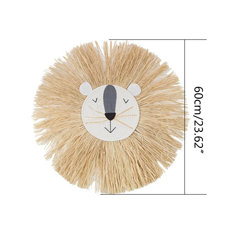Cartoon Lion Hanging Decorations Cotton Thread Weaving Animal Head Wall Ornament
Cartoon Lion Hanging Decorations Cotton Thread Weaving Animal Head Wall Ornament