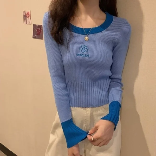 Повседневный вязаный свитер, топ с круглым вырезом и длинным рукавом на осень и зиму
Повседневный вязаный свитер, топ с круглым вырезом и длинным рукавом на осень и зиму