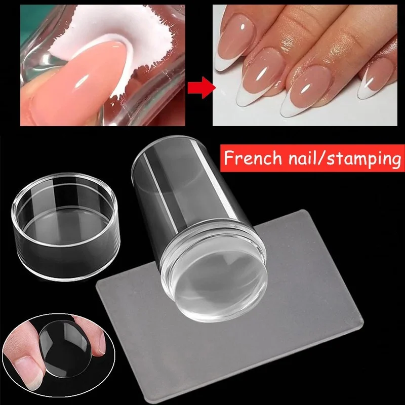 Clear Silicone Nail Stamper French Side Pressing Stamp Nail Art Scraper Polish Transfer Stamp Transparent Silicone Template Tool
Clear Silicone Nail Stamper French Side Pressing Stamp Nail Art Scraper Polish Transfer Stamp Transparent Silicone Template Tool
