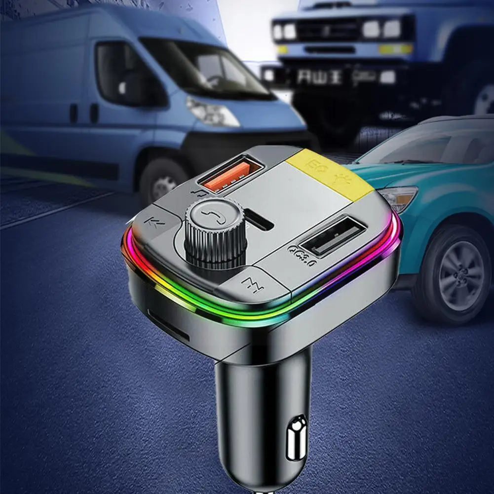 Car MP3 Bluetooth FM Transmitter Bluetooth Player Colorful Version QC3.0 Light PD Fast Breathing Atmosphere Charge C5U0
Car MP3 Bluetooth FM Transmitter Bluetooth Player Colorful Version QC3.0 Light PD Fast Breathing Atmosphere Charge C5U0