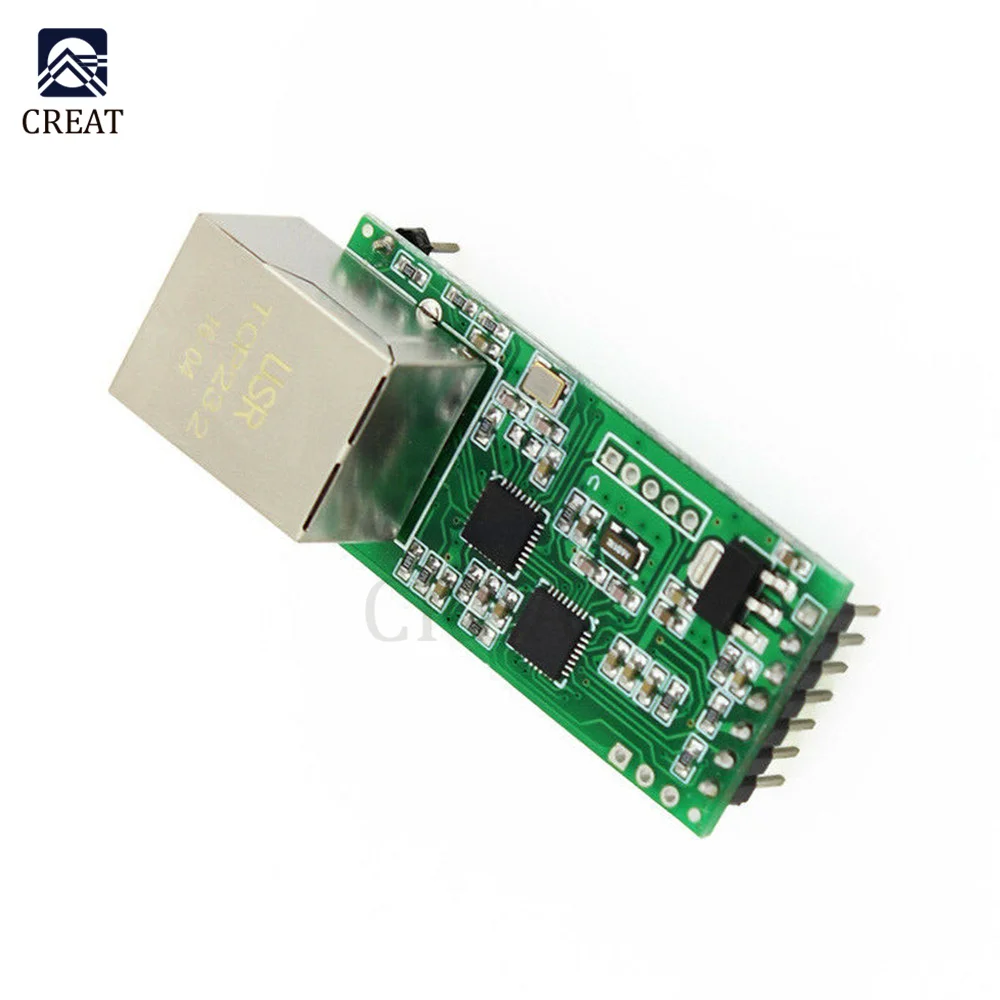 Модуль Ethernet, сетевой последовательный порт RJ45 в TTL, сетевой порт USR-TCP232-T2, преобразователь, применяется к интерфейсам 232/485 IOT
Модуль Ethernet, сетевой последовательный порт RJ45 в TTL, сетевой порт USR-TCP232-T2, преобразователь, применяется к интерфейсам 232/485 IOT
