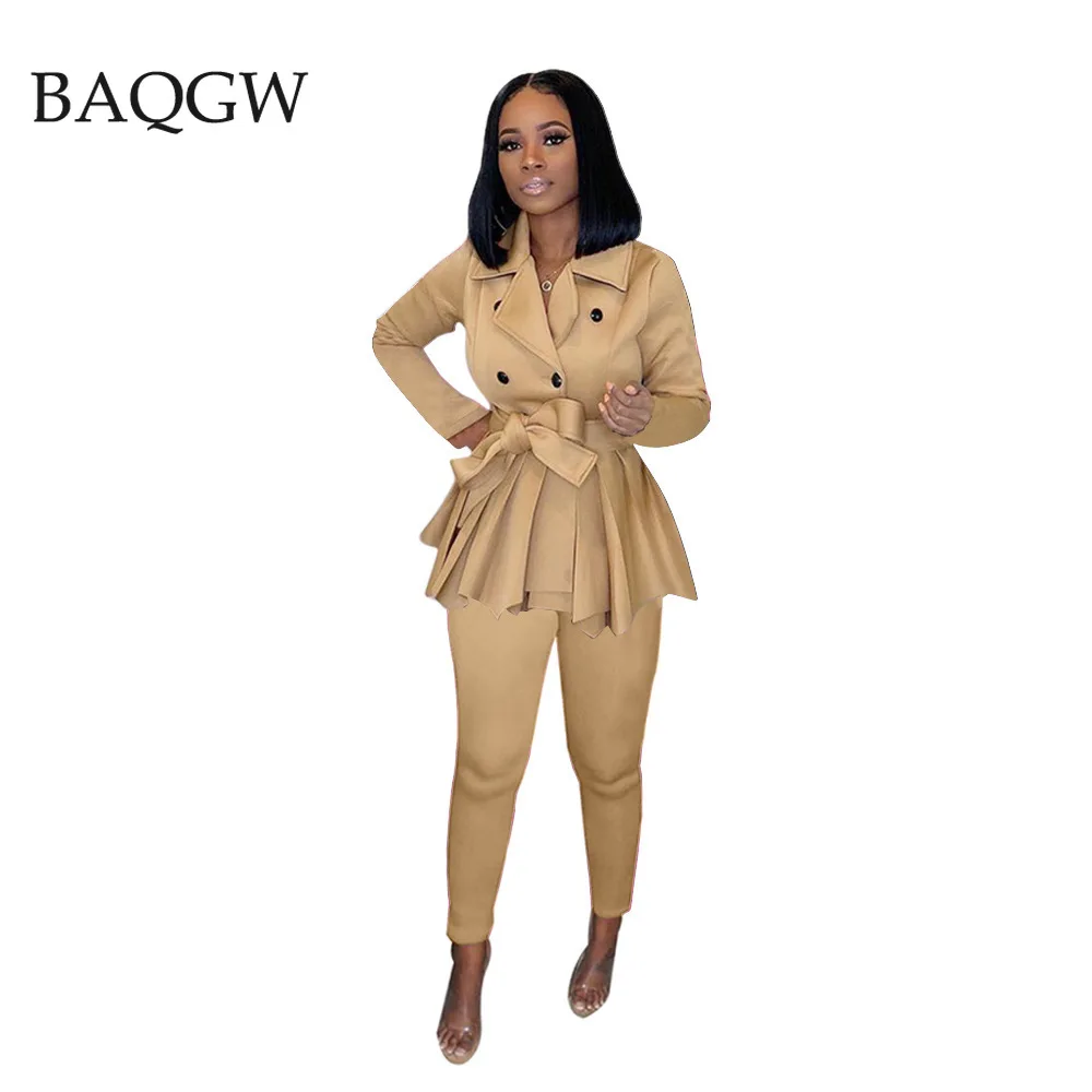 Ruffles Patchwork Office Lady Outfits Women Fall Sashes Long Sleeve Blazer Coat + Pencil Pants Female Casual Two Piece Set 2XL
Ruffles Patchwork Office Lady Outfits Women Fall Sashes Long Sleeve Blazer Coat + Pencil Pants Female Casual Two Piece Set 2XL