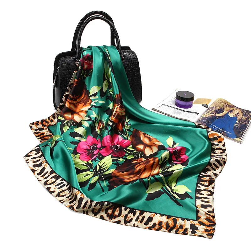 Fashion Kerchief Hijab Scarf For Women Square Shawls Floral Printed Silk Satin Hair Scarfs Female 90*90cm Neck Scaves For Ladies
Fashion Kerchief Hijab Scarf For Women Square Shawls Floral Printed Silk Satin Hair Scarfs Female 90*90cm Neck Scaves For Ladies