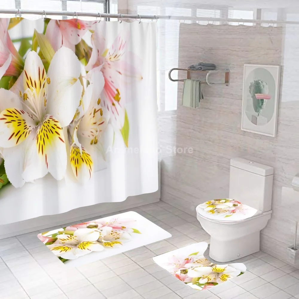 Pure White Flower Shower Curtains Fashion Bathroom Curtain Bath Sets Toilet Cover Mat Non-Slip Washroom Rug Set Modern 180x180cm
Pure White Flower Shower Curtains Fashion Bathroom Curtain Bath Sets Toilet Cover Mat Non-Slip Washroom Rug Set Modern 180x180cm