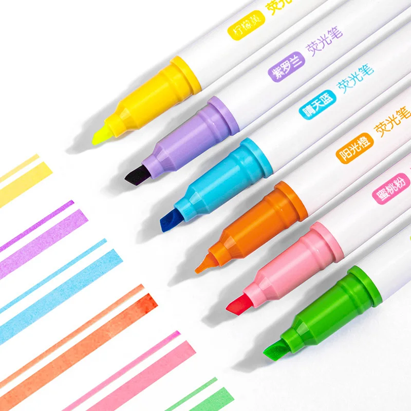 6Pcs/Set Macaron Double Head Fluorescent Pen Markers Drawing Highlighter Pen for Student School Office Supplies Cute Stationery
6Pcs/Set Macaron Double Head Fluorescent Pen Markers Drawing Highlighter Pen for Student School Office Supplies Cute Stationery