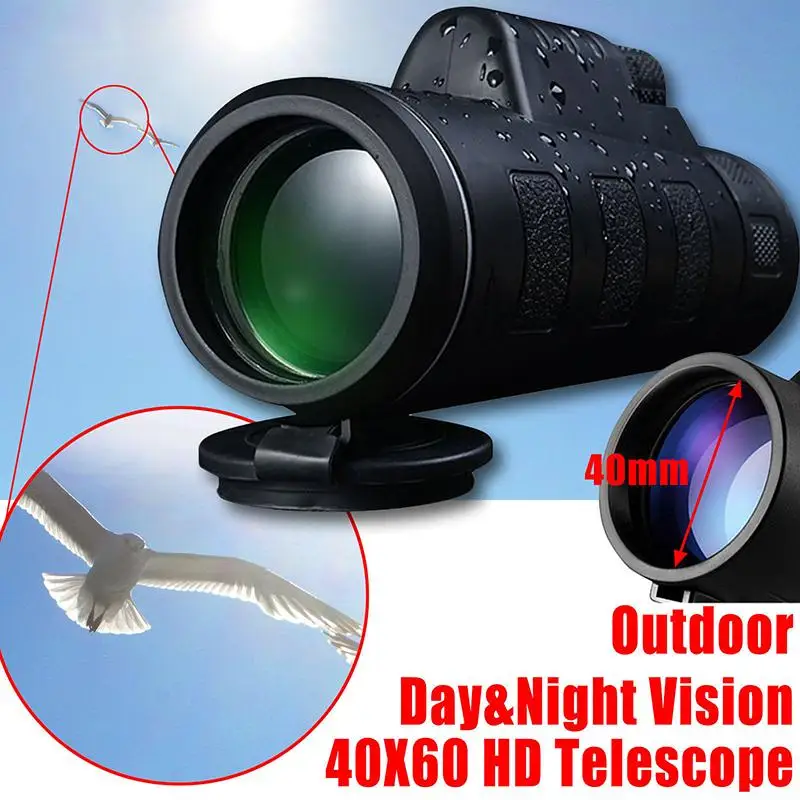 Monocular Camping Outdoor Tool Telescope Hiking Climbing 40x60 HD Optical Hunting Portable
Monocular Camping Outdoor Tool Telescope Hiking Climbing 40x60 HD Optical Hunting Portable
