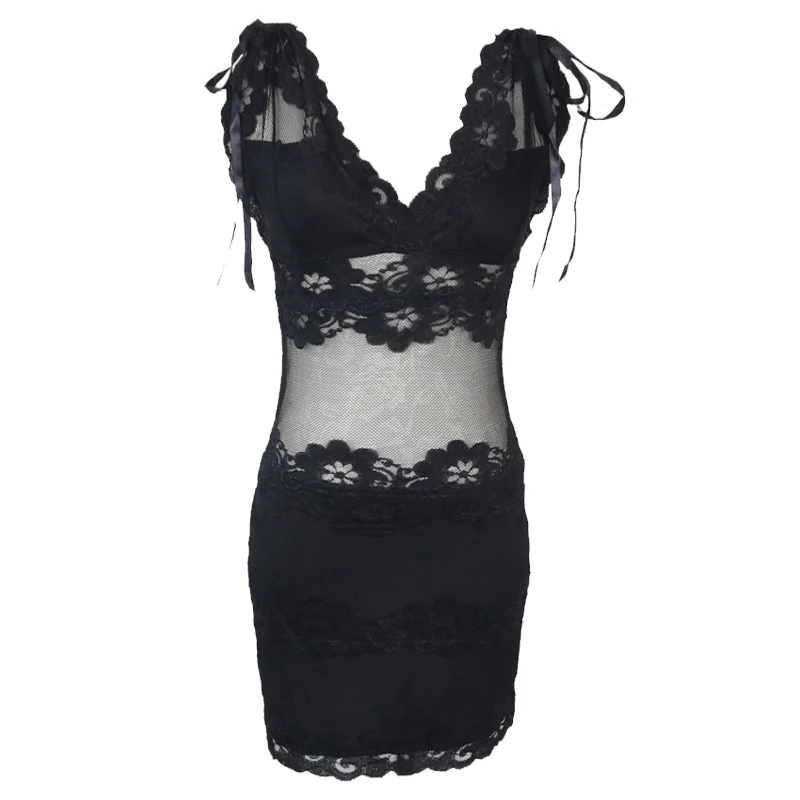 Sexy Dress See-through Nightclub Low-Cut Tight-Fitting Lace Sheath Miniskirt Work Clothes Women's Summer
Sexy Dress See-through Nightclub Low-Cut Tight-Fitting Lace Sheath Miniskirt Work Clothes Women's Summer