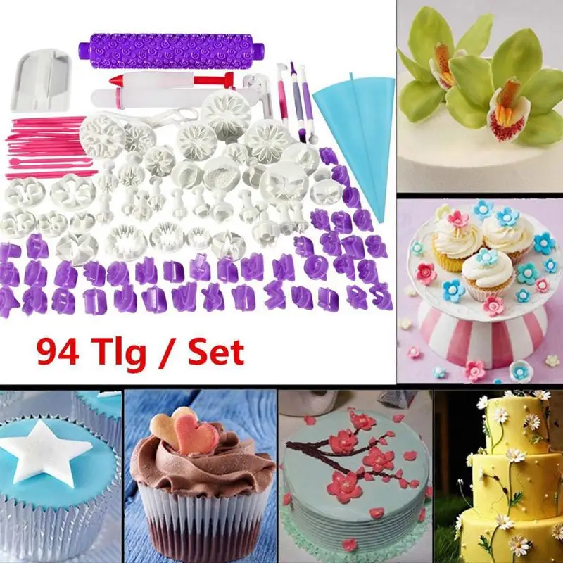 Cake Tools Cake Decorating Tools 94 pcs Dough Roller Rolling Pin Full Sets Plunger Fondant Cake Pastry Cutters Baking Tools
Cake Tools Cake Decorating Tools 94 pcs Dough Roller Rolling Pin Full Sets Plunger Fondant Cake Pastry Cutters Baking Tools