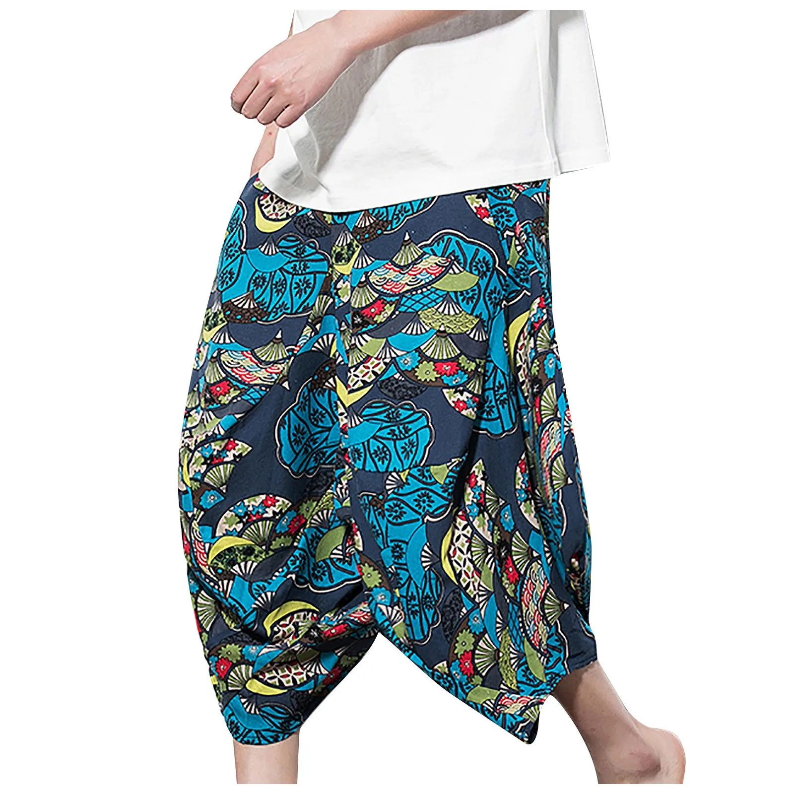 2021 Men Cotton Linen Baggy Wide Leg Pants Men Hanging Crotch Hip Hop Bloomers Pants Men's Calf-Length Cross Pants Trousers
2021 Men Cotton Linen Baggy Wide Leg Pants Men Hanging Crotch Hip Hop Bloomers Pants Men's Calf-Length Cross Pants Trousers