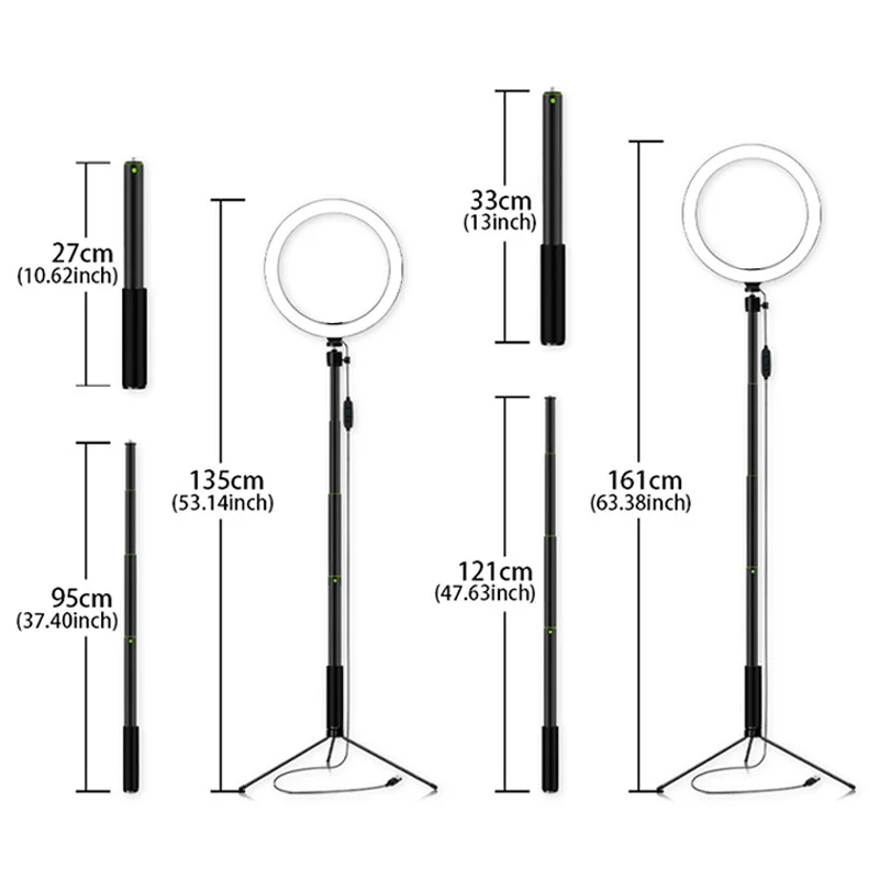 Selfie Ring Light 8/10 Inch LED Ring Lamp with Movable Tripod Studio Professional Photography Lighting for Makeup Live YouTube
Selfie Ring Light 8/10 Inch LED Ring Lamp with Movable Tripod Studio Professional Photography Lighting for Makeup Live YouTube