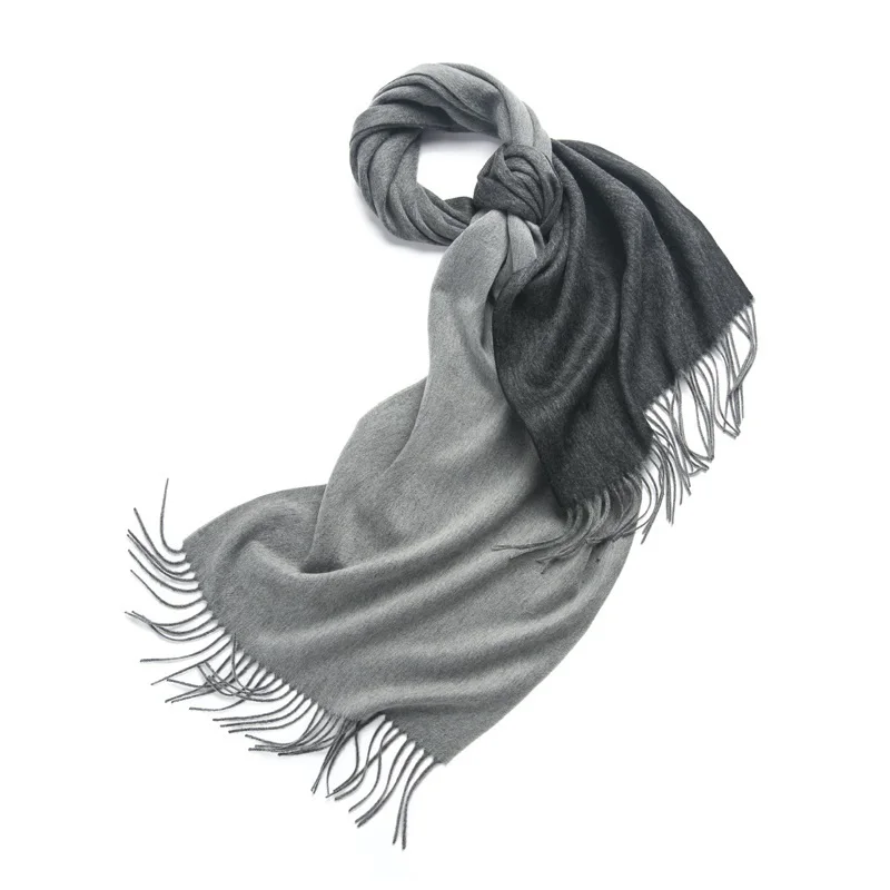

190*40cm Gradual 100% Wool Scarf Shawl for Women Winter Scarves Wraps