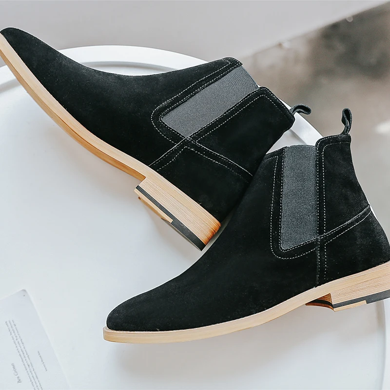Spring Winter Vintage Genuine Leather Men Shoes Ankle Pointed Toe Solid Wood Sole Boots Sewing Outdoor Wedding Chelsea Boots
Spring Winter Vintage Genuine Leather Men Shoes Ankle Pointed Toe Solid Wood Sole Boots Sewing Outdoor Wedding Chelsea Boots