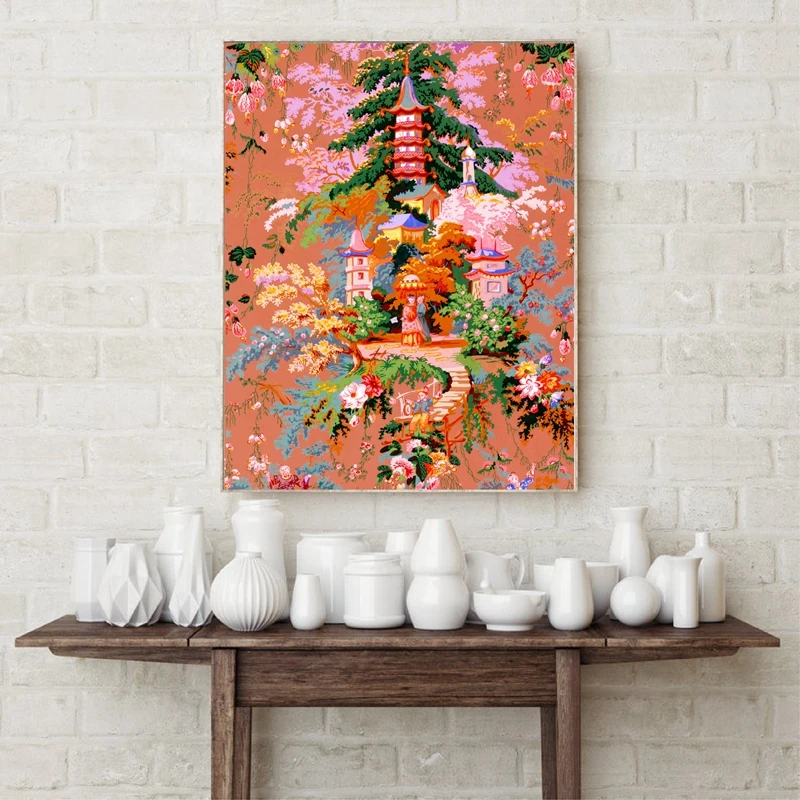 Peonies Cherry Blossom Chinoiserie Wall Art Painting Asian Traditional Vintage Illustration Picture Poster Prints Decor
Peonies Cherry Blossom Chinoiserie Wall Art Painting Asian Traditional Vintage Illustration Picture Poster Prints Decor