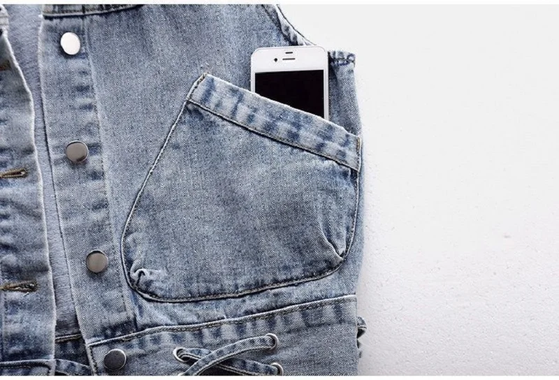 Plus Size Sleeveless Women Vest 2021 New Autumn Denim Waistcoat Fashion Casual Short Jeans Jacket Bandage Slim Jeans Coat
Plus Size Sleeveless Women Vest 2021 New Autumn Denim Waistcoat Fashion Casual Short Jeans Jacket Bandage Slim Jeans Coat