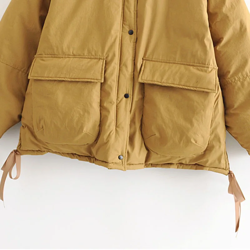 Lapel Retro Casual Long-sleeved Two-pocket Warm Female Jacket Single Breasted Drawstring Waist Simple Chic Women's Coat
Lapel Retro Casual Long-sleeved Two-pocket Warm Female Jacket Single Breasted Drawstring Waist Simple Chic Women's Coat