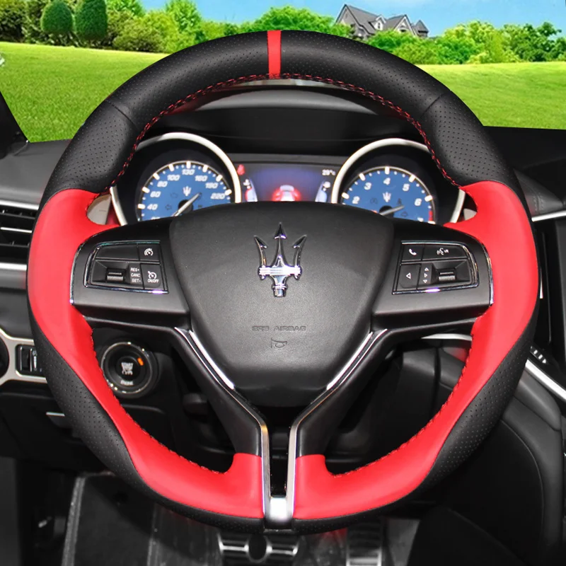 For Porsche Cayenne Macan for Maserati quattroporte DIY leather carbon fiber hand sewn steering wheel cover
For Porsche Cayenne Macan for Maserati quattroporte DIY leather carbon fiber hand sewn steering wheel cover