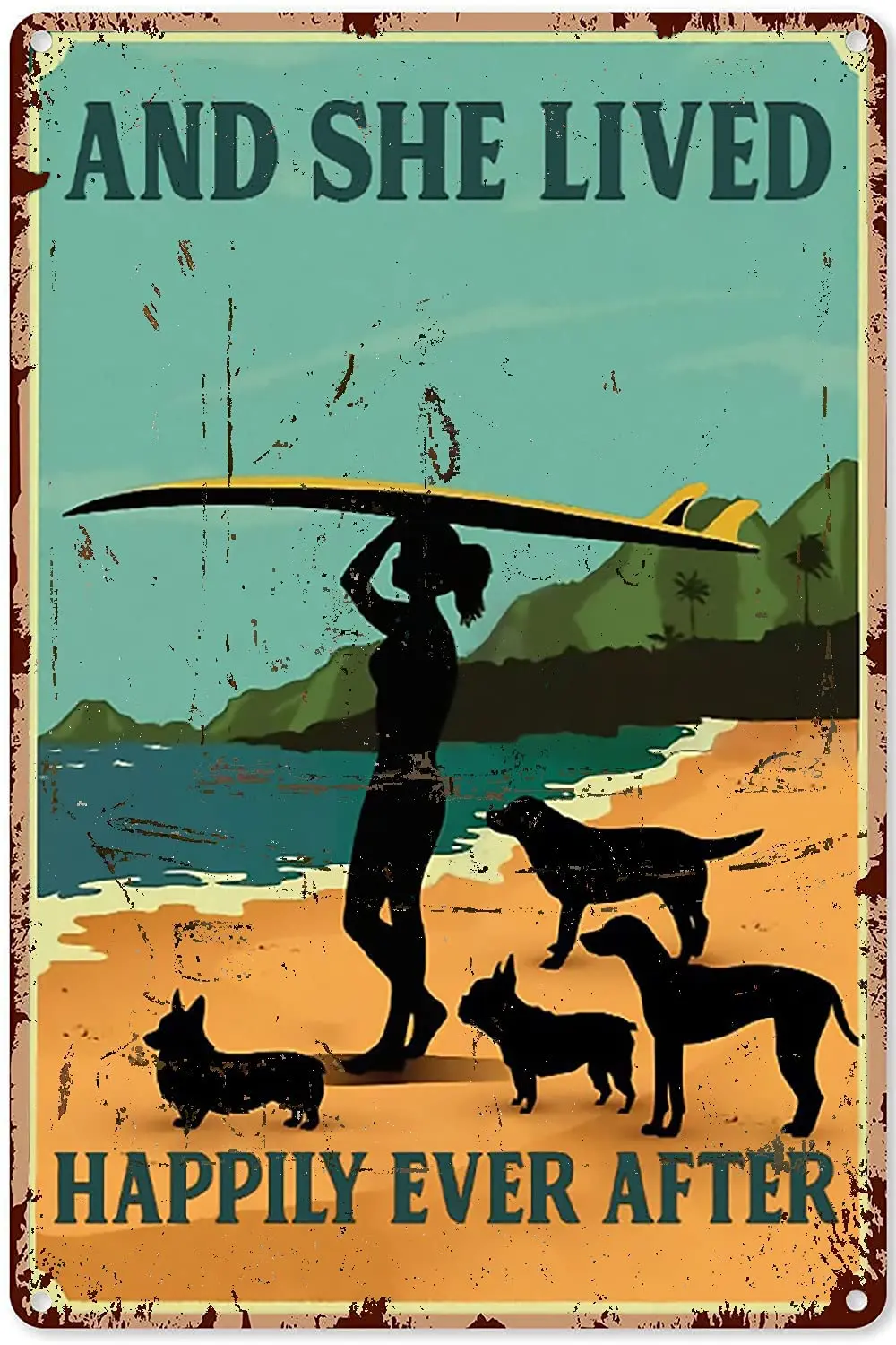 Metal Vintage Tin Sign Love Surfing Poster,Girl Dog Poster,and She Lived Happily Ever After,Surfing Lovers Gift,Funny Retro Wall
Metal Vintage Tin Sign Love Surfing Poster,Girl Dog Poster,and She Lived Happily Ever After,Surfing Lovers Gift,Funny Retro Wall