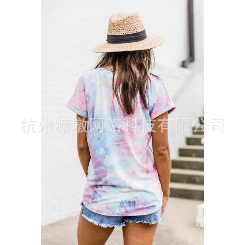 Women Tshirt Tie-dye Gradient Print T-shirt Gothic Tops Plus Size Women V-neck Short Sleeve 90s Print Tie-dye Funny T Shirts
Women Tshirt Tie-dye Gradient Print T-shirt Gothic Tops Plus Size Women V-neck Short Sleeve 90s Print Tie-dye Funny T Shirts