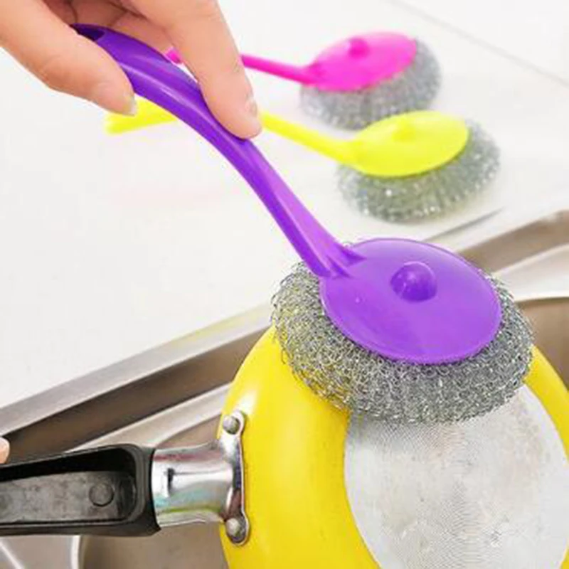 Kitchen Cleaning Brush Scrubber Dish Bowl Washing Sponge Kitchen Pot Cleaner Tool With Handle Hangable
Kitchen Cleaning Brush Scrubber Dish Bowl Washing Sponge Kitchen Pot Cleaner Tool With Handle Hangable