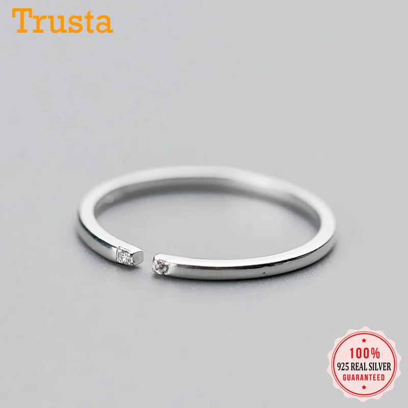 Trustdavis Настоящее серебро 925 пробы милые минималистичные геометрические CZ