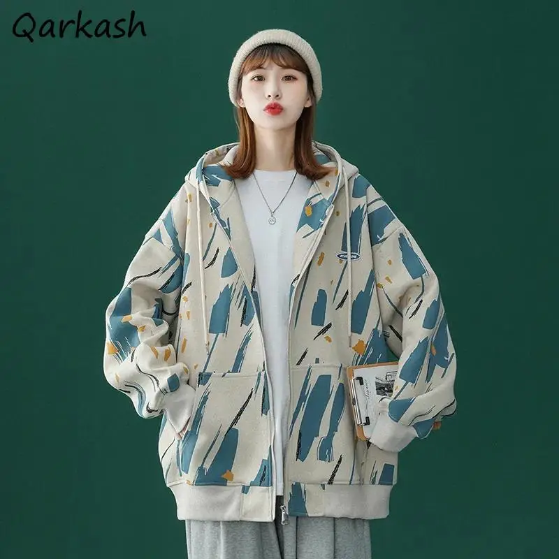 Hoodies Women Print Retro Zip-up Korean High Street Casual Pockets Basic Loose Hooded Simple Winter Cozy Thicker Warm Feminino
Hoodies Women Print Retro Zip-up Korean High Street Casual Pockets Basic Loose Hooded Simple Winter Cozy Thicker Warm Feminino