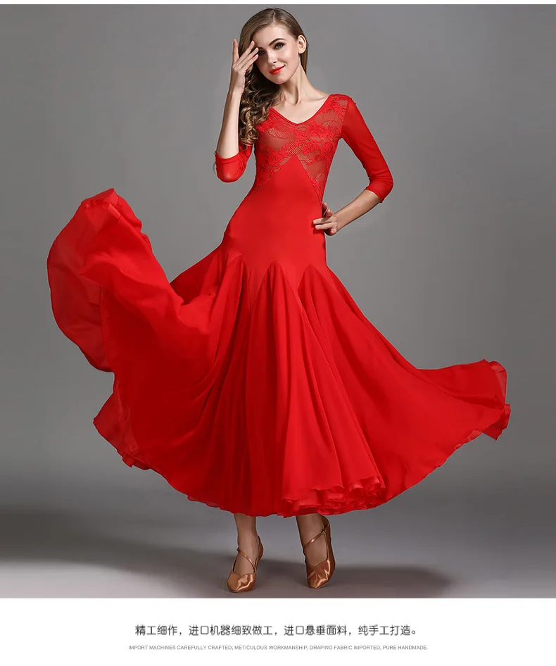 Standard Ballroom Dance Dresses 2019 High Quality Lace Sleeve Flamenco Dancing Skirt Women Cheap Stage Waltz Ballroom Dress
Standard Ballroom Dance Dresses 2019 High Quality Lace Sleeve Flamenco Dancing Skirt Women Cheap Stage Waltz Ballroom Dress