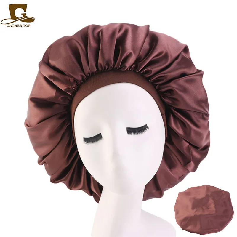 Extra Large Satin Silky Bonnet Sleep Cap with Premium Elastic Band For Women Solid Color Head Wrap Brimmed Nightcap Night Hat 1X
Extra Large Satin Silky Bonnet Sleep Cap with Premium Elastic Band For Women Solid Color Head Wrap Brimmed Nightcap Night Hat 1X